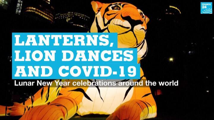 A lantern on display in Sydney, Australia, to mark the Lunar New Year.